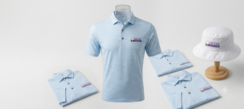 Polo Shirt & White Bucket Hat