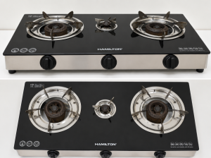 Hamilton 3Burnner Glass Gas Stove