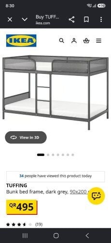 bunkbed with mattress