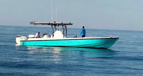 Boat for rent.