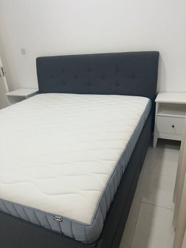 mattress + bed + 2 chevet tables