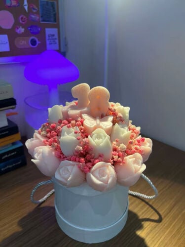 باقة ورد بالشمع 