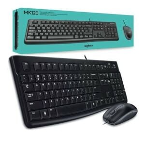 Logitech MK120 Wired Keyboard and M