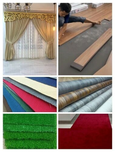Curtain carpet Vinyl SPC flooring