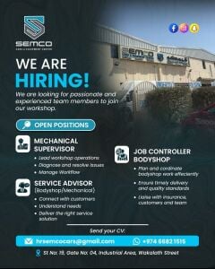 Semco Cars and Equipments is Hiring