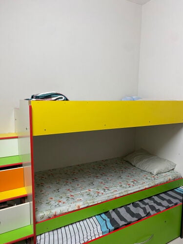Triple Kids Bunk Bed with Storage