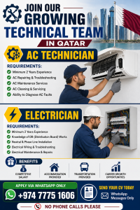 Hiring AC Technician & Electrician