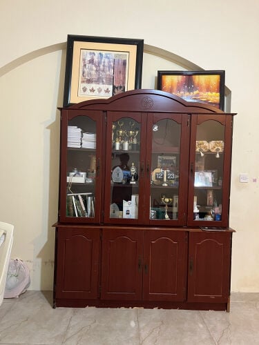 bookshelf and single bed for sale