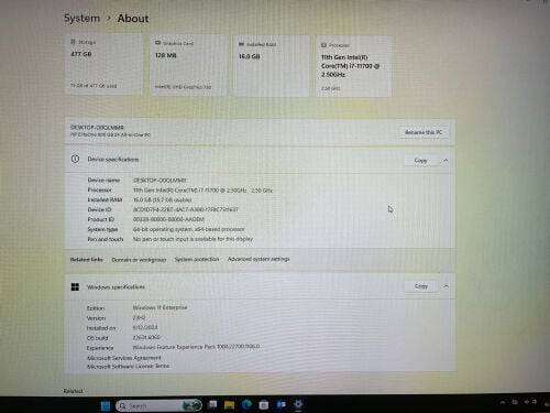 HP all in one pc for sale 
