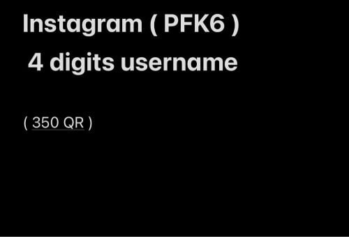 4 digits Instagram username 