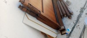 Wooden bed frame