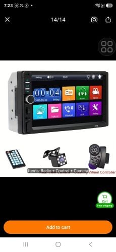 Car 2DIN Radio 17.78cm HD Touch Scr