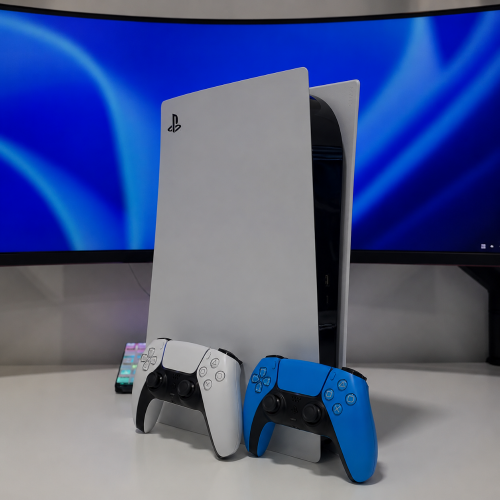 PS5 Digital with 2 controllers.