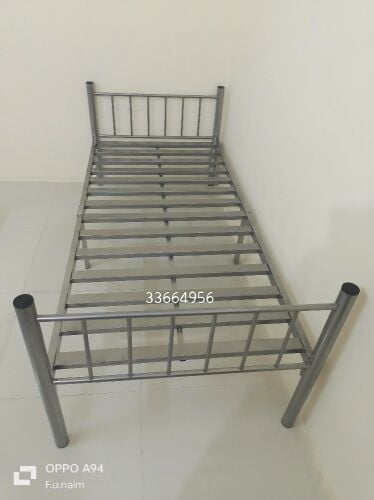 New silver single bed frame