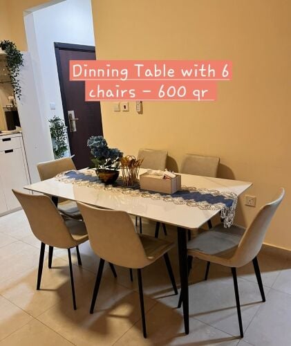 Dining table with 6 chairs