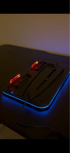 PS5 Disc RGB Stand with fan cooler