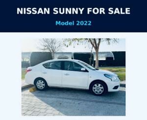نيسان صني 2022 للبيع