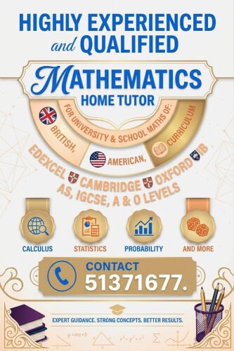 Home tutor-Maths&Statistics 