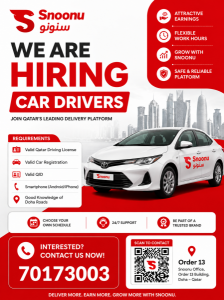 urgant hiring for snoonu delivery