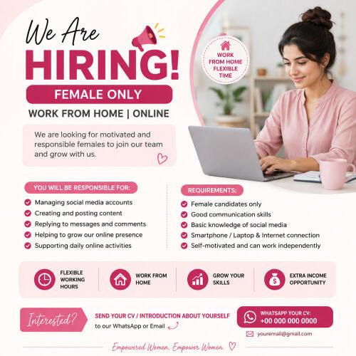 Urgent Hiring female online job