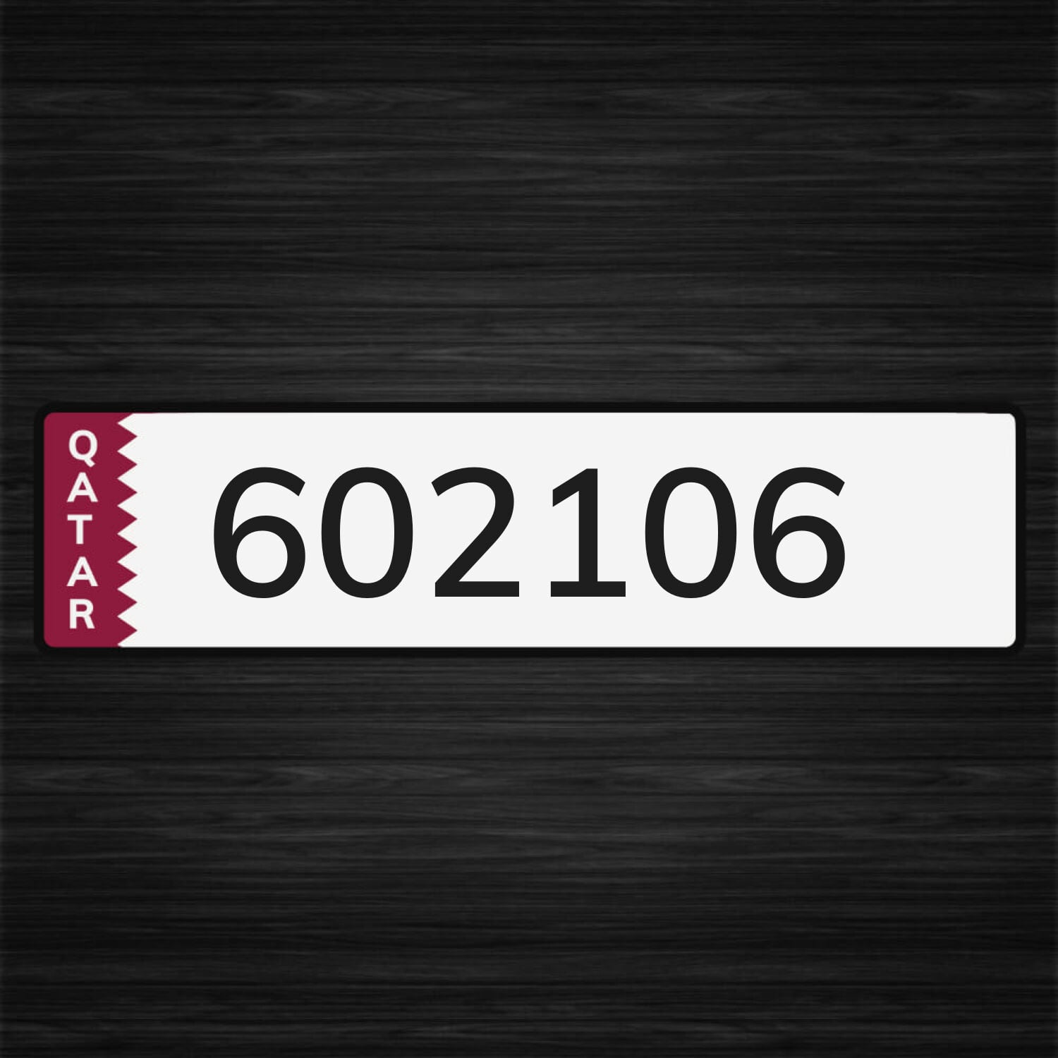 Qatar Number Plate 602106 for sale