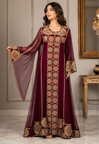 Burgundy heritage dress