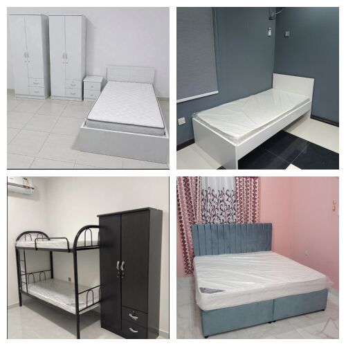 new Bed, Mettress, cabinet all size
