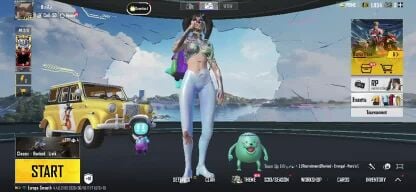 حساب ببجي فيه امفور ثلجي ماكس