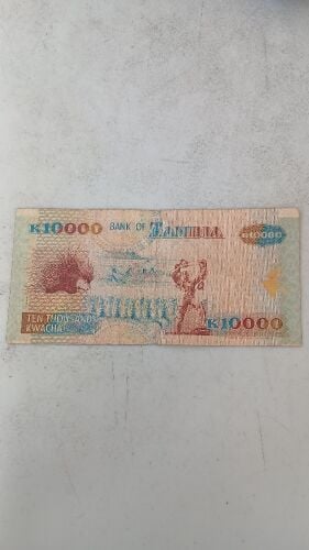 old  10000 zambian kwacha