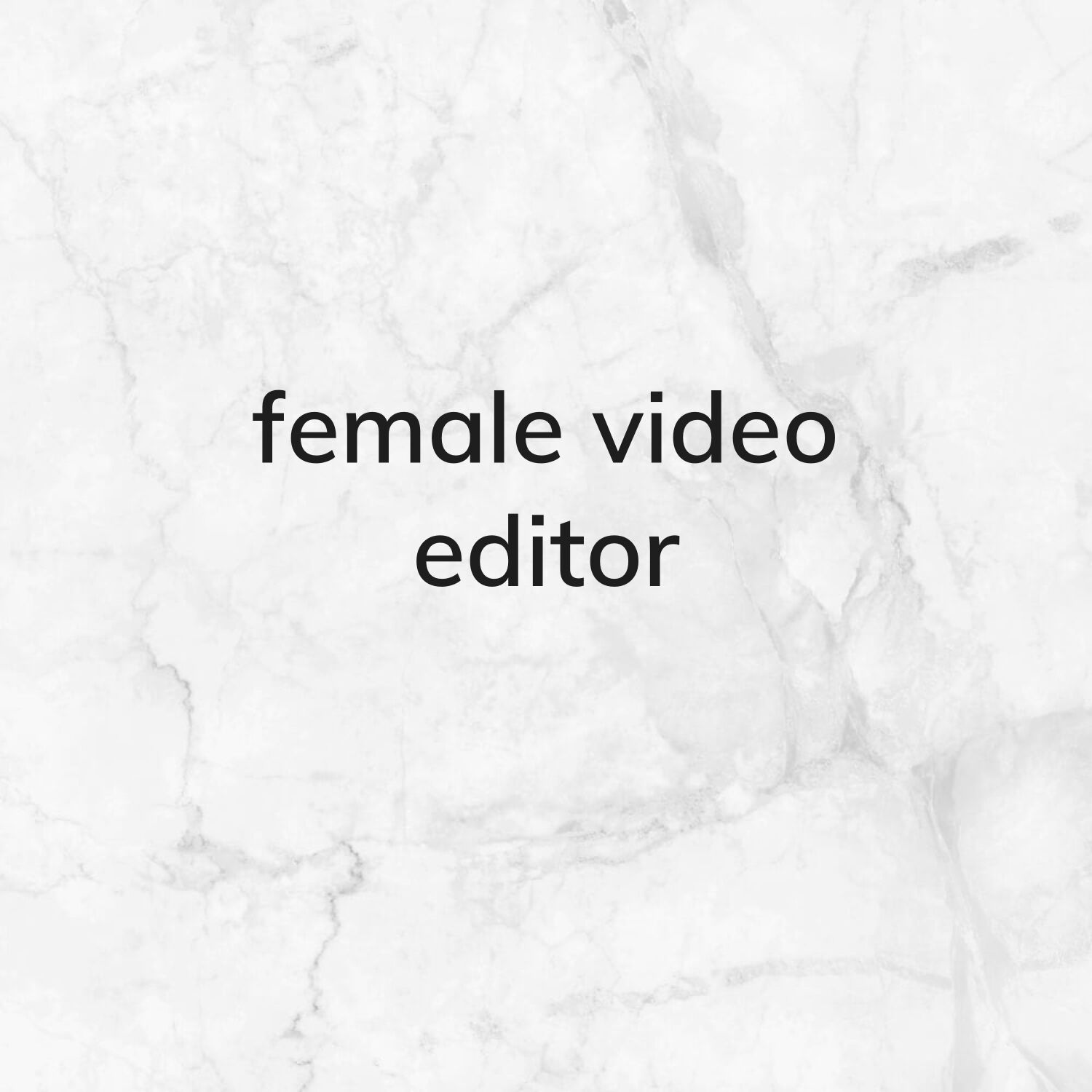 femalevideographer and video editor