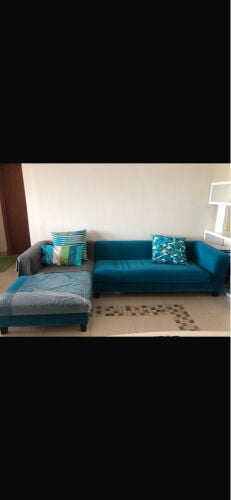 Turquoise couch 