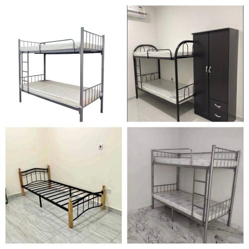 Bunk bed, mattress, cabinet all new