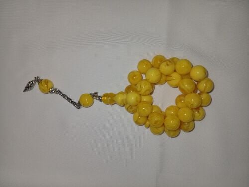Genuine pressed amber prayer beads