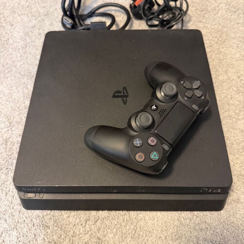 ps4 slim 1tb with controller cables