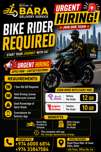 Bike Rider Required - Bara Delivery