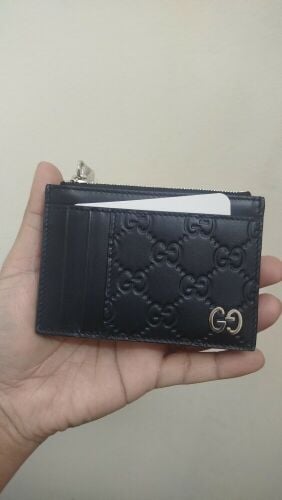 Gucci leather zip wallet
