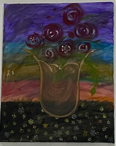 Hand-drawn painting