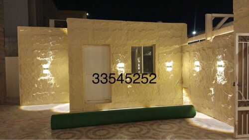 ديكورات الطوافه بديل حجر وعشب 