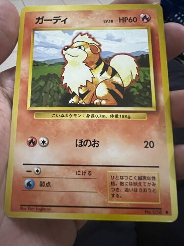 Growlithe Japanese Pokemon Card