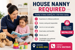Nanny Required- Nepali or filipino