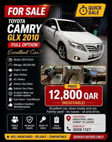 Toyota Camry GLX 2010