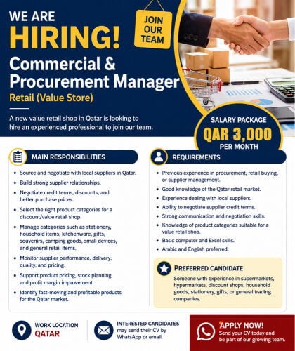 Procurement Manager – Retail