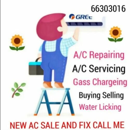doing Air conditioner Service, Re