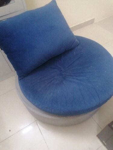 Blue Round Lounge Chair