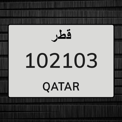 6-Digit Black Number Plate