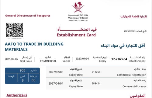 بيع سجل تجاري مستثمر تجاره في موا