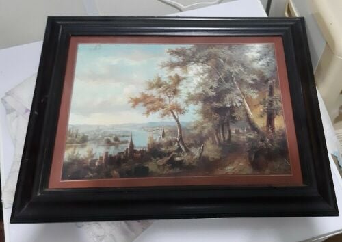 Picture frame with art