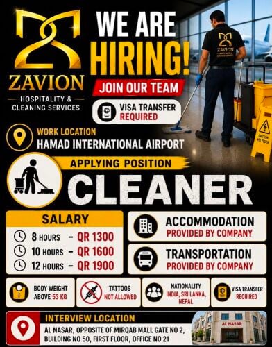 Hamad international airport cleaner