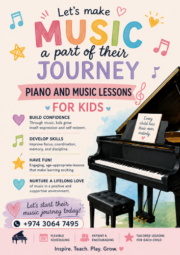 Music and Piano lessons for kids