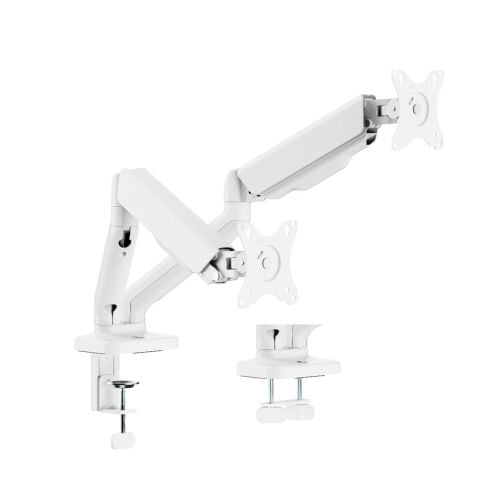 monitor dual arm or mount white